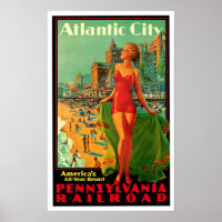 Atlantic City New Jersey Girl Vintage Travel