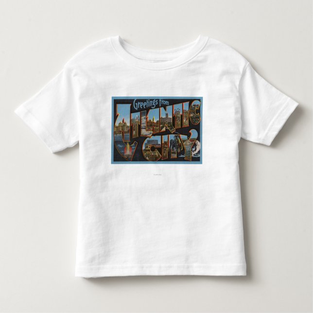 Atlantic City, New Jersey - Large Letter Scenes 2 Toddler T-Shirt (Front)