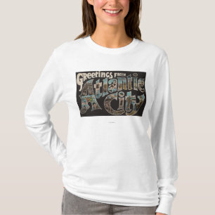 Atlantic City, New Jersey - Large Letter Scenes T-Shirt