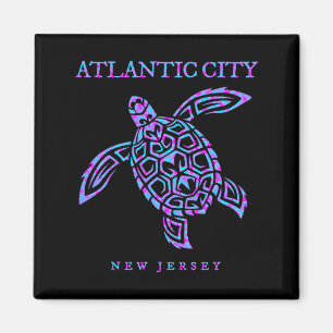 Atlantic City New Jersey Sea Turtle Beach Vacation Magnet