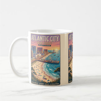 Atlantic City, New Jersey Travel Poster Coffee Mug