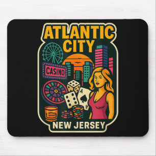 Atlantic City New Jersey Vacation Casino Gaming Ga Mouse Pad