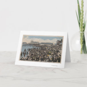 Atlantic City, NJ - Holiday Crowd at the Beach Card