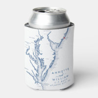 Atlantic City, NJ Modern Wedding Can Cooler