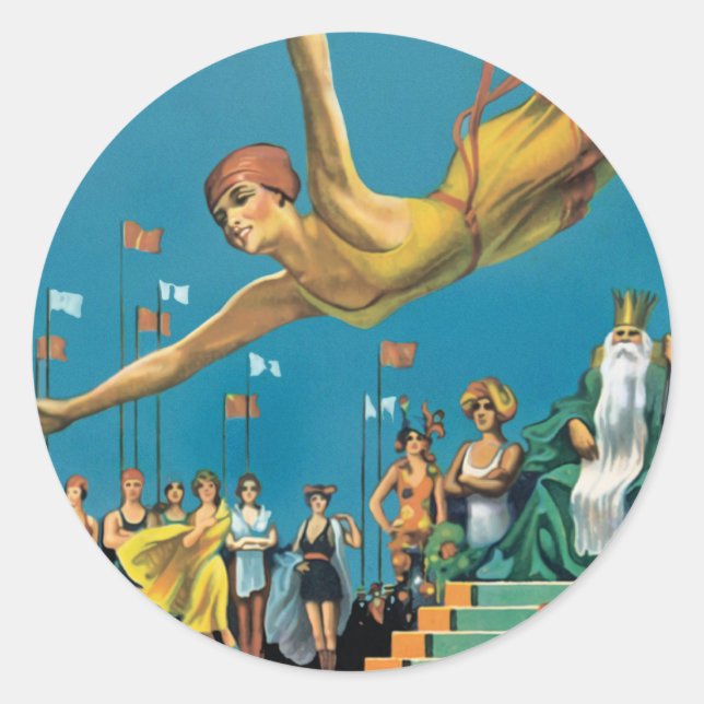 Atlantic City Pageant Classic Round Sticker (Front)