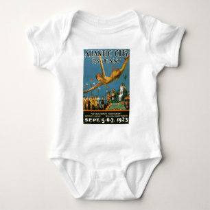 Atlantic City Pageant Vintage Poster Baby Bodysuit