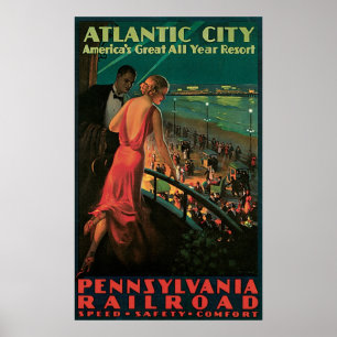 Atlantic City Pennsylvania Railroad Poster