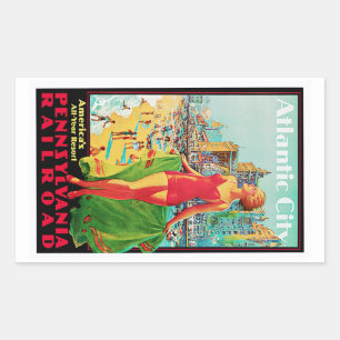 Atlantic City Rectangular Sticker