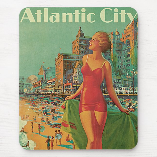 Atlantic City Resort, Pennsylvania Railroad Travel Mouse Pad (Front)