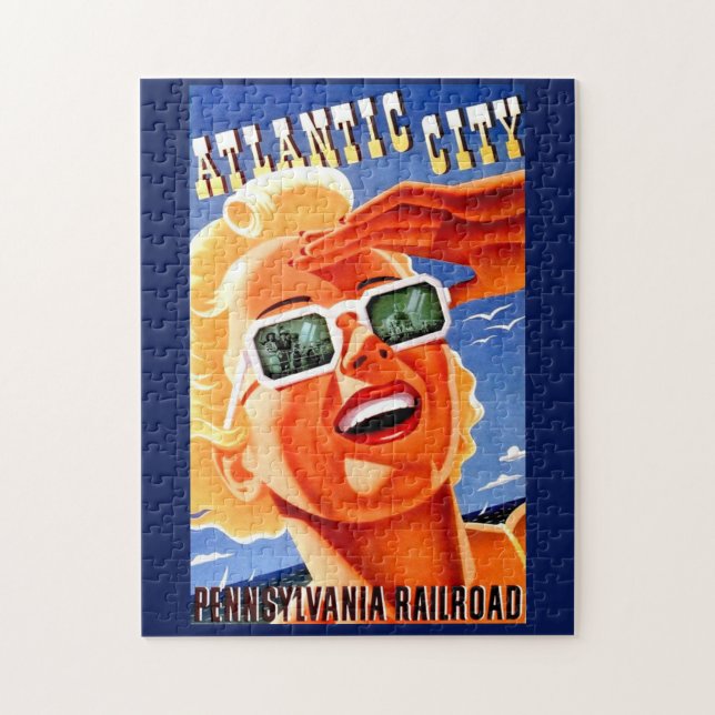 Atlantic City via Pennsylvania Railroad Jigsaw Puzzle (Vertical)