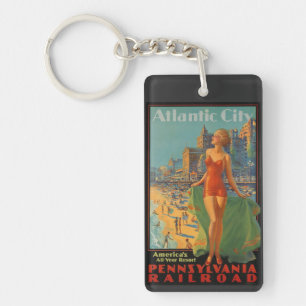 Atlantic city vintage key ring