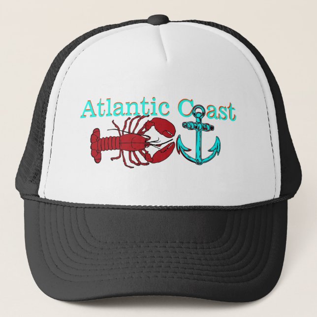 Atlantic Coast NS Lobster  PEI NFLD Cape Breton Trucker Hat (Front)