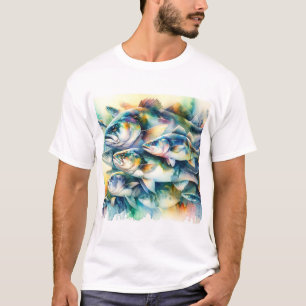 Atlantic Cod 030624AREF108 - Watercolor T-Shirt