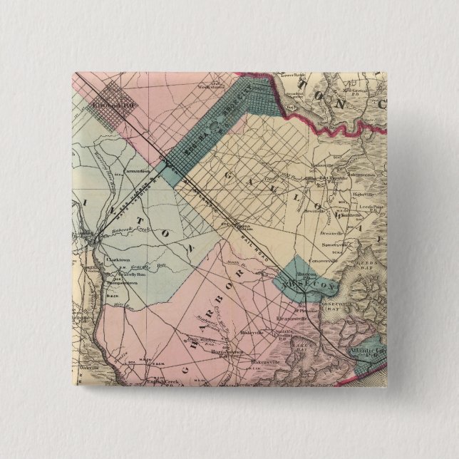 Atlantic County, NJ 15 Cm Square Badge (Front)