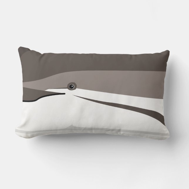 Atlantic dolphin cute face smile Throw Pillow (Front)