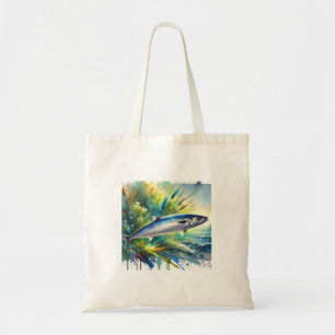 Atlantic Herring 040924AREF134 - Watercolor Tote Bag