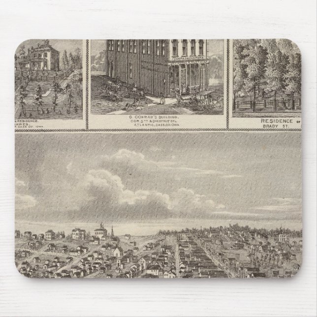 Atlantic, Iowa farms & bldgs Mouse Pad (Front)