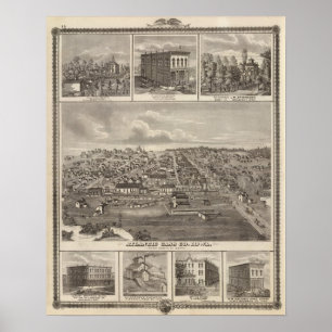 Atlantic, Iowa farms & bldgs Poster