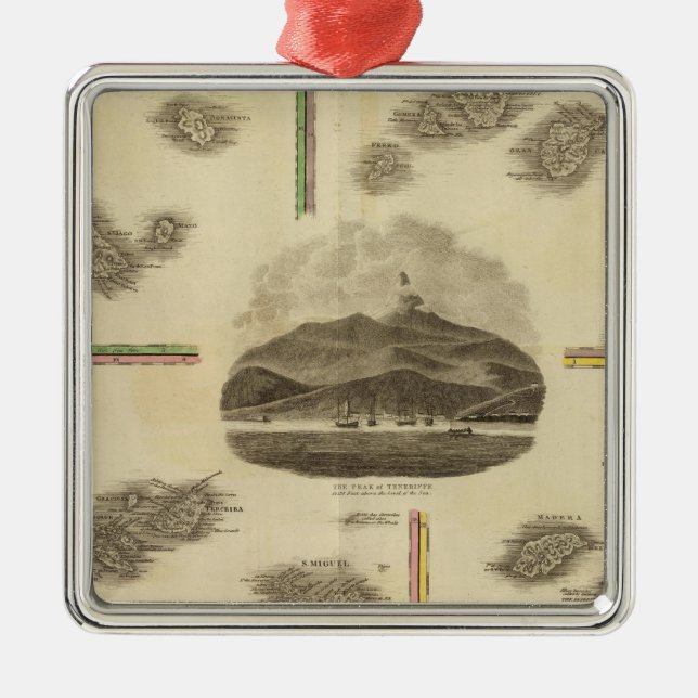 Atlantic islands metal tree decoration (Front)