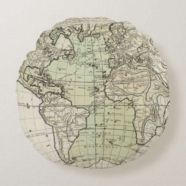 Atlantic Ocean 3 Round Cushion (Front)