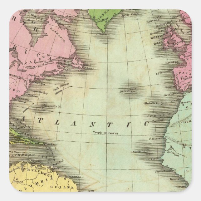 Atlantic Ocean 4 Square Sticker (Front)