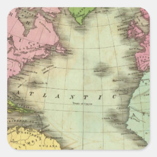Atlantic Ocean 4 Square Sticker