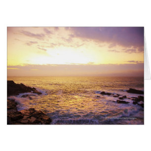 Atlantic Ocean at sunrise, view from Portland