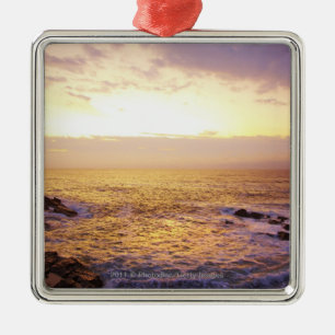 Atlantic Ocean at sunrise, view from Portland Metal Tree Decoration