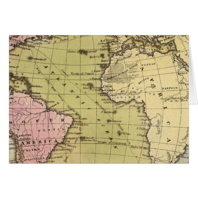Atlantic Ocean Atlas Map (Front Horizontal)