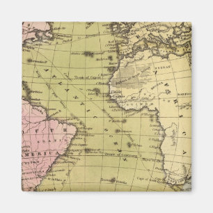 Atlantic Ocean Atlas Map Magnet
