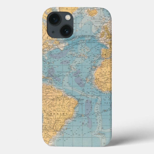 Atlantic Ocean Map Case-Mate iPhone Case (Back)