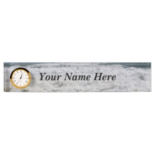 Atlantic Ocean Name Plate with Clock