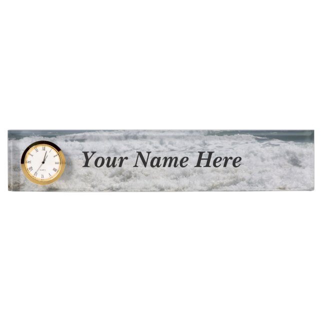 Atlantic Ocean Name Plate with Clock (Front)