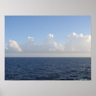 Atlantic ocean near Bermuda island poster