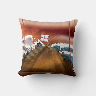 Atlantic Ocean Storm Ship Cushion