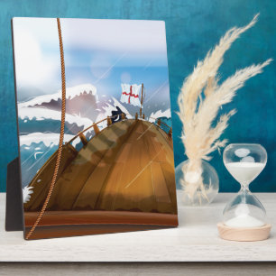 Atlantic Ocean Storm Ship Plaque