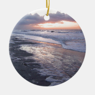 Atlantic Ocean Sunrise Ceramic Ornament