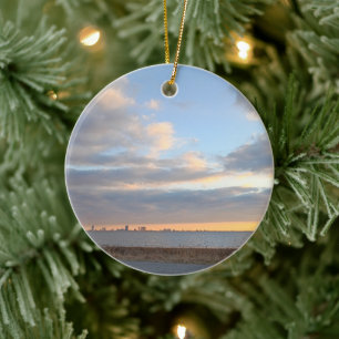 Atlantic Ocean Sunset Ornament 