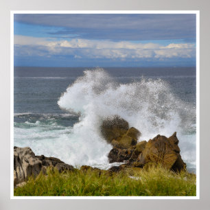 Atlantic Ocean Waves Print Rugged Coastal Art