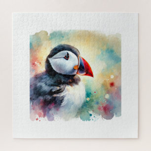 Atlantic Puffin 210624AREF127 - Watercolor Jigsaw Puzzle