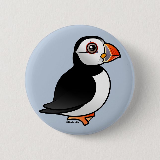 Atlantic Puffin 6 Cm Round Badge (Front)