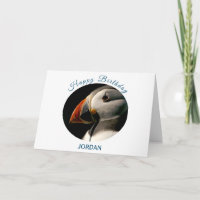 Atlantic Puffin Bird Birthday Wildlife Photo Card