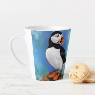 Atlantic Puffin Bird Latte Mug - Clown Beak