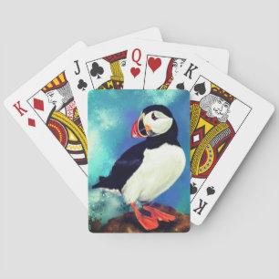 Atlantic Puffin Bird Playing Cards - Painting