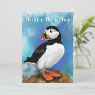 Atlantic Puffin Birthday Card