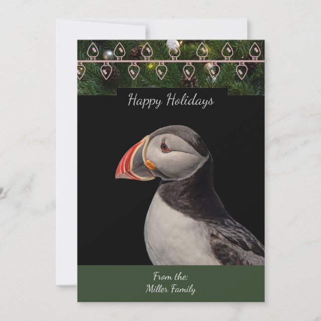 Atlantic Puffin Christmas Card (Front)