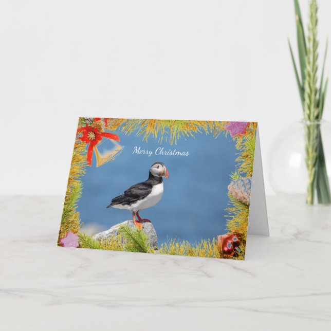 Atlantic Puffin Christmas Card (Front)