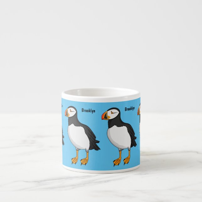 Atlantic puffin illustration espresso cup (Front)