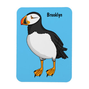 Atlantic puffin illustration magnet