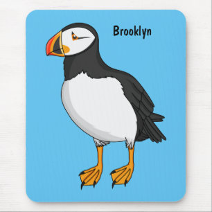 Atlantic puffin illustration mouse pad